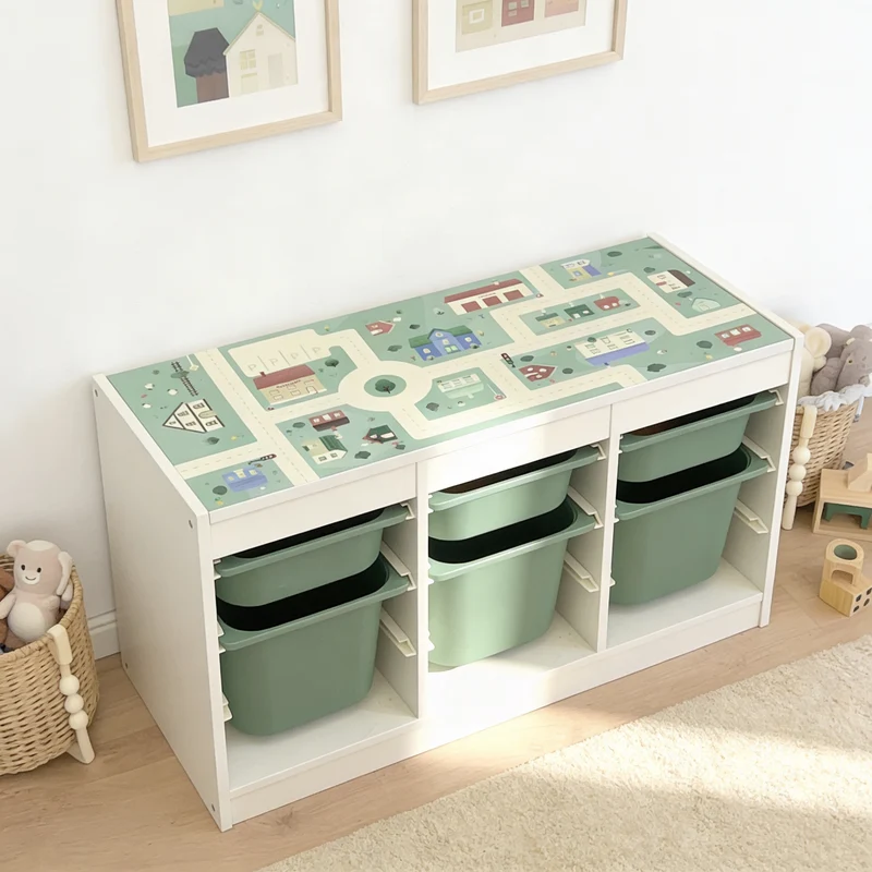 Spielfolie für IKEA Trofast Regal, PVC-freie Klebefolie