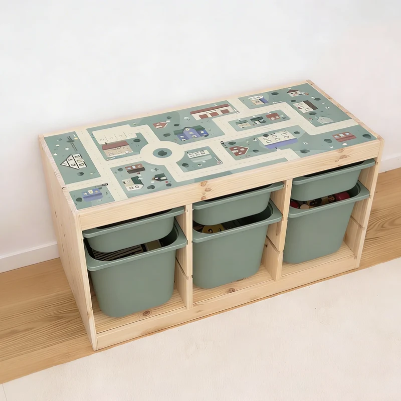 Spielfolie für IKEA Trofast Regal, PVC-freie Klebefolie