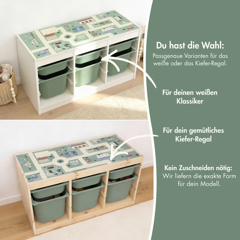 Spielfolie für IKEA Trofast Regal, PVC-freie Klebefolie