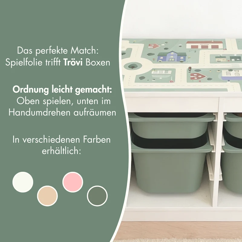 Spielfolie für IKEA Trofast Regal, PVC-freie Klebefolie