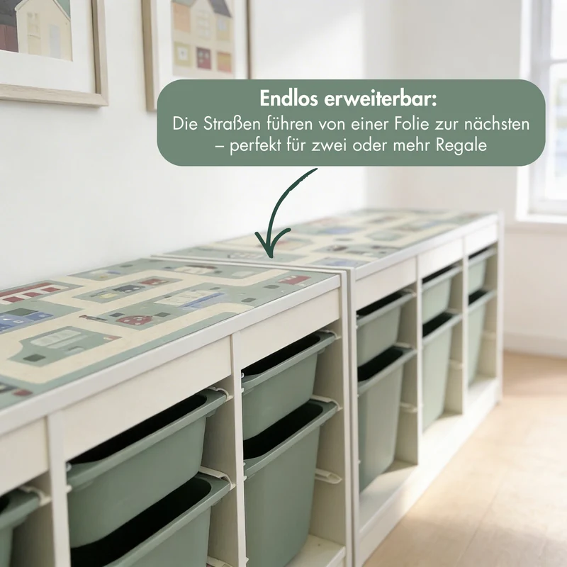 Spielfolie für IKEA Trofast Regal, PVC-freie Klebefolie