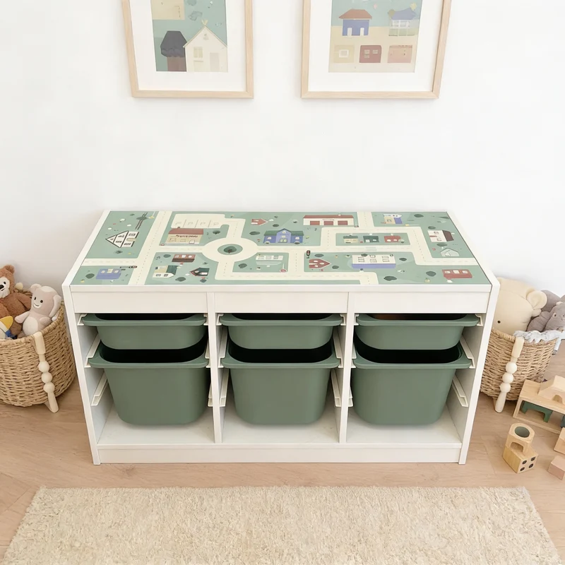 Spielfolie für IKEA Trofast Regal, PVC-freie Klebefolie