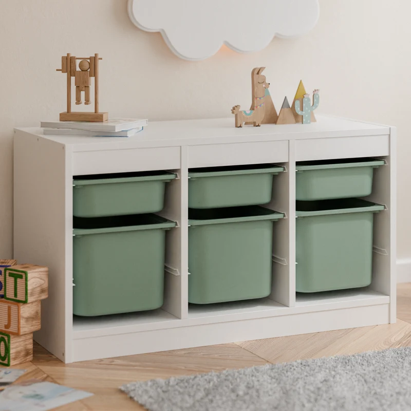 Große Box „TRÖVI“ für IKEA Trofast Regale – 42 × 30 × 23 cm in Eukalyptus Grün