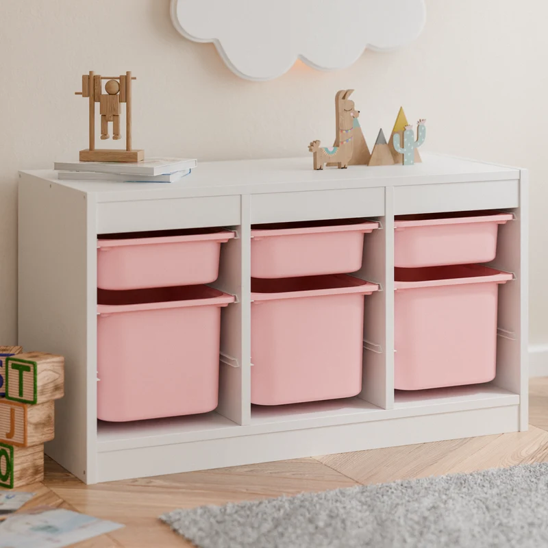 Große Box „TRÖVI“ für IKEA Trofast Regale – 42 × 30 × 23 cm in Rosa