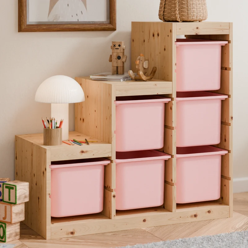 Große Box „TRÖVI“ für IKEA Trofast Regale – 42 × 30 × 23 cm in Rosa