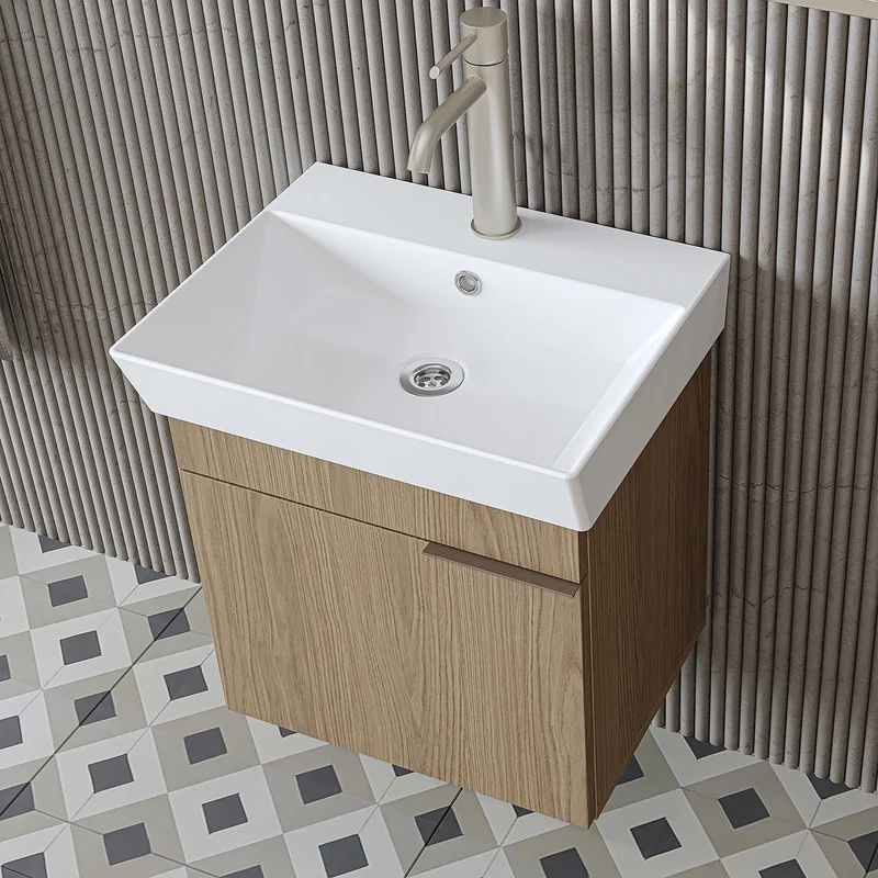 Roomart Badmöbel-Set LYCIA, 50 cm, 4-teilig mit Keramikbecken, in 4 Farben