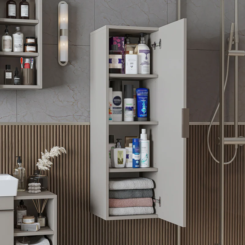 Roomart Badmöbel-Set LYCIA, 50 cm, 4-teilig mit Keramikbecken, in 4 Farben
