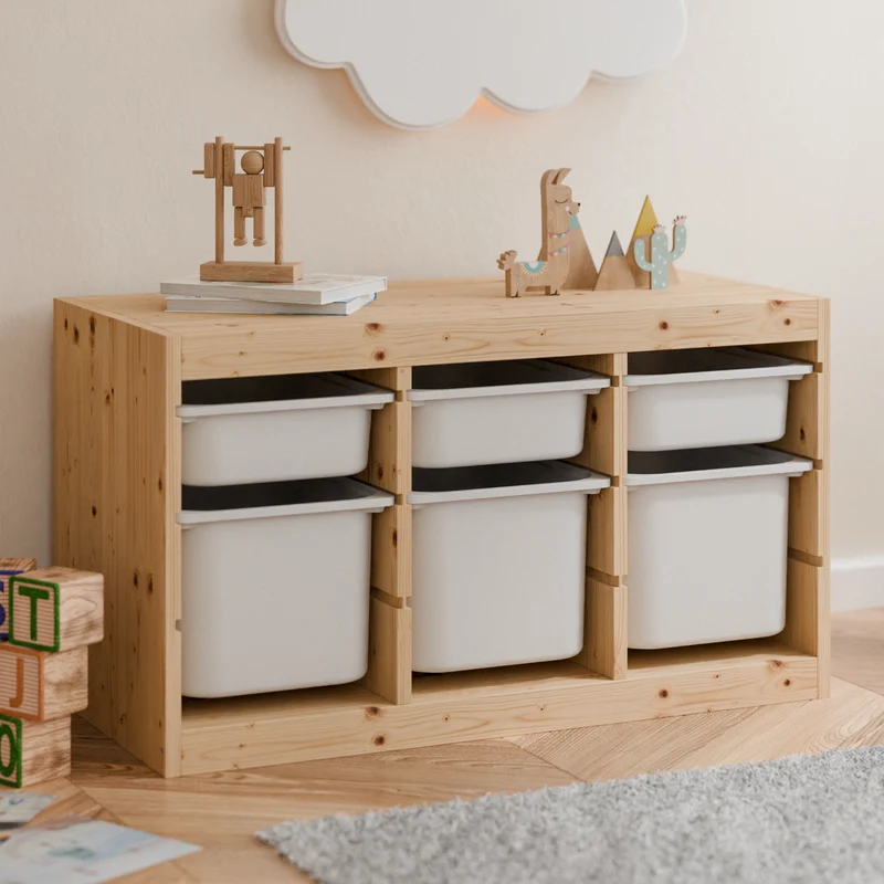 Große Box „TRÖVI“ für IKEA Trofast Regale - 42 x 30 x 23 cm in Weiß