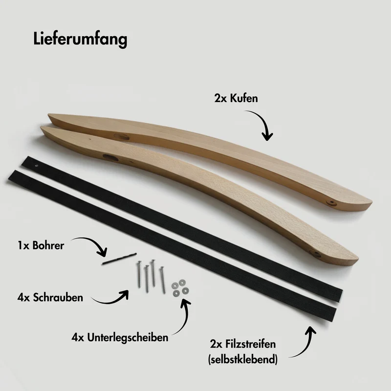Kufen für IKEA Strandmon Sessel - Umbauset für Schaukelstuhl