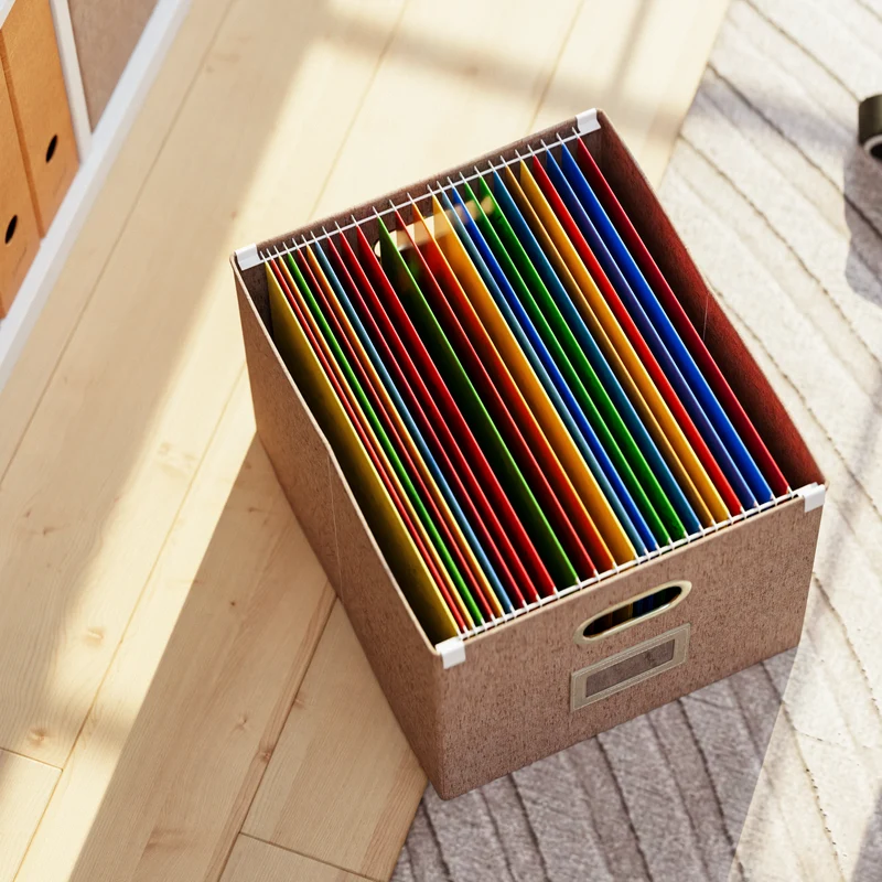 Kallax Box für Hängeregister DIN A4, Stoffbox für Hängemappen, 33 x 37,5 x 28cm