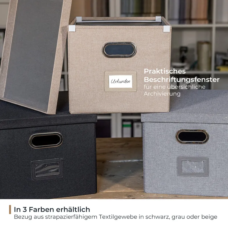 Kallax Box für Hängeregister DIN A4, Stoffbox für Hängemappen, 33 x 37,5 x 28cm