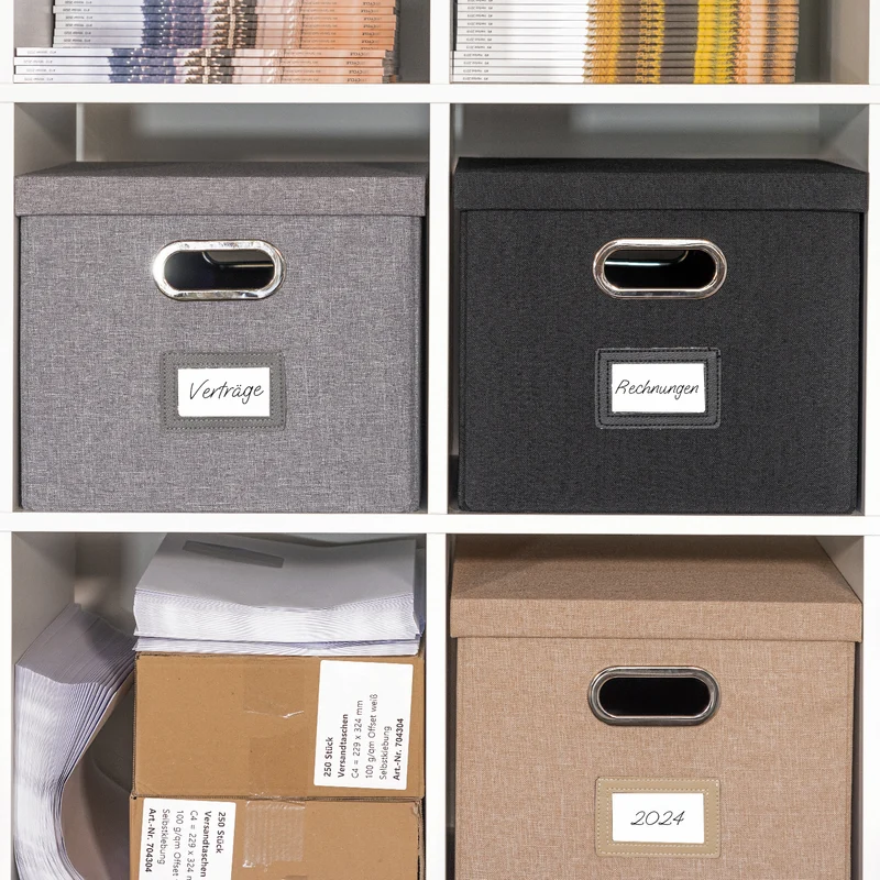 Kallax Box für Hängeregister DIN A4, Stoffbox für Hängemappen, 33 x 37,5 x 28cm
