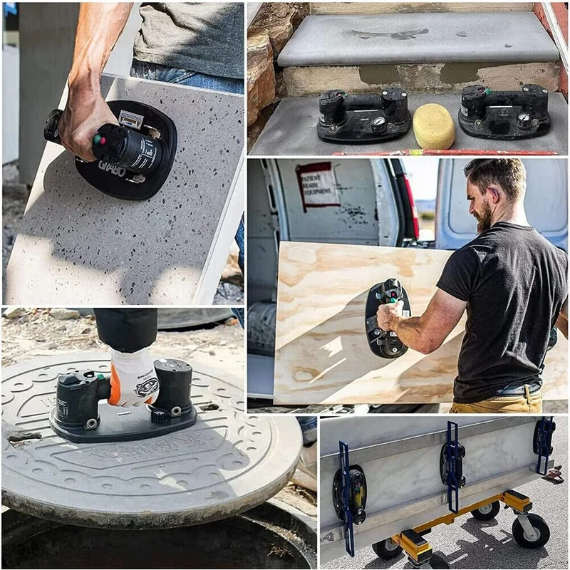 ‌Elektrischer Akku-Vakuumheber 240kg | Automatische Druckregulierung – Profi-Plattenheber für Terrassenplatten, Betonplatten & Glas