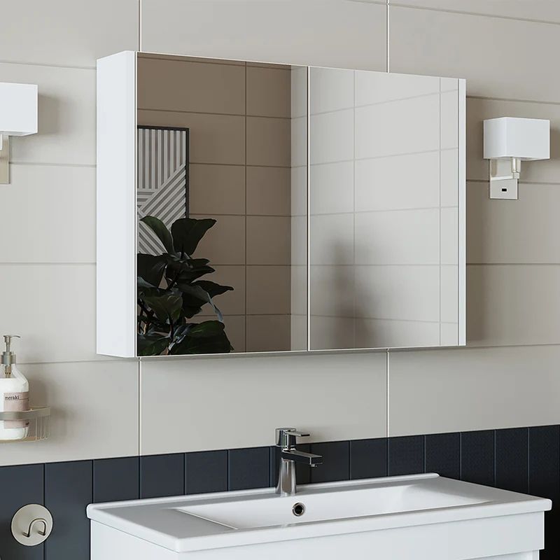 Roomart 4-delige badkamermeubelset ATRIA, 100 cm, met spiegelkast en kolomkast, in 4 kleuren