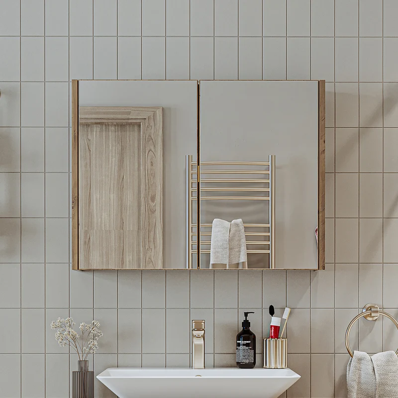 Roomart 4-delige badkamermeubelset ATRIA, 85 cm, met spiegelkast en kolomkast, in 4 kleuren