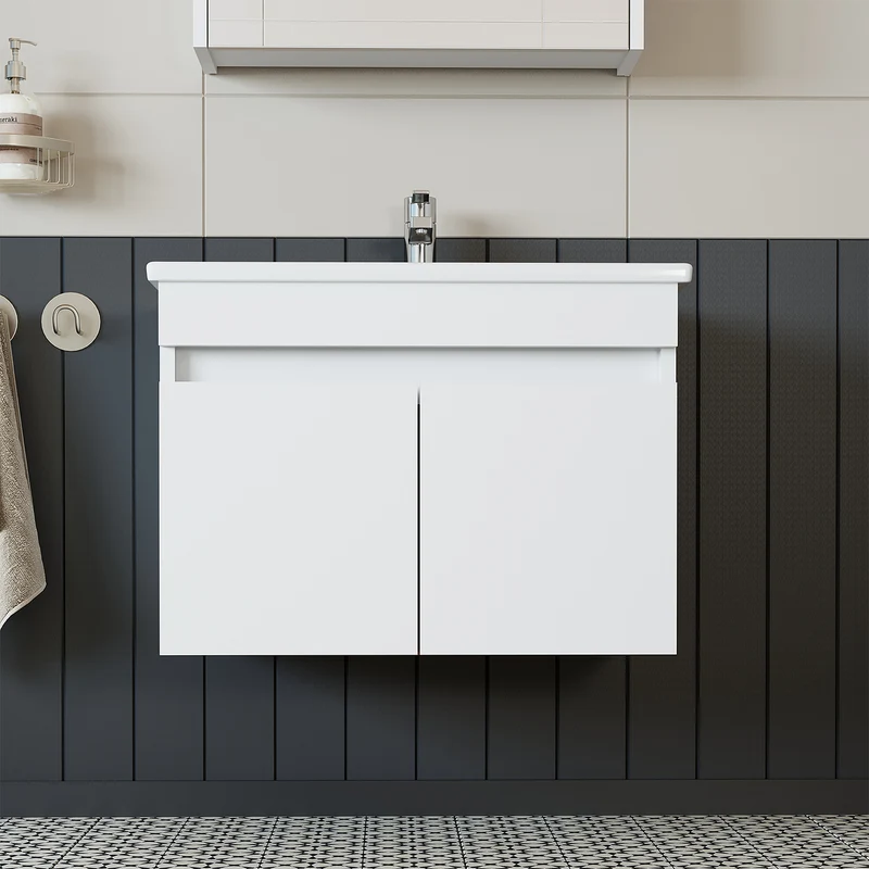 Roomart 4-delige badkamermeubelset ATRIA, 85 cm, met spiegelkast en kolomkast, in 4 kleuren