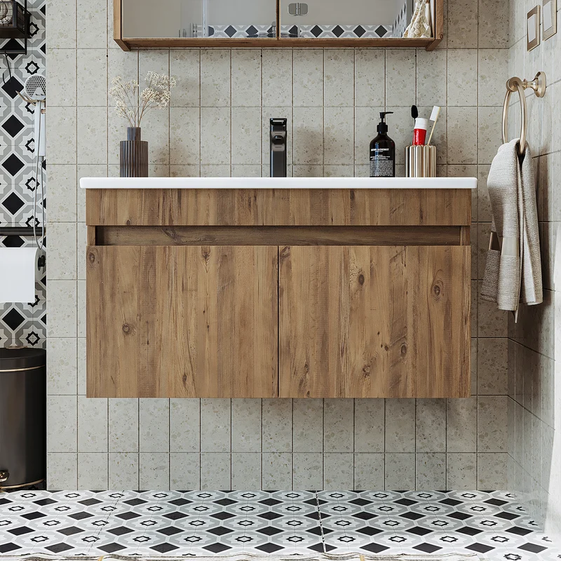 Roomart 4-delige badkamermeubelset ATRIA, 85 cm, met spiegelkast en kolomkast, in 4 kleuren