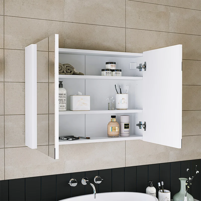 Roomart 4-delige badkamermeubelset ATLANTIC, 100 cm, met spiegelkast en kolomkast, in 5 kleuren