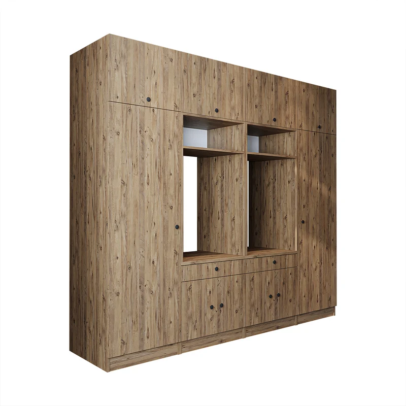 Roomart Waschmaschinenschrank SERIE 1, 254 cm, Schrankwand mit 2 Hochschränken, in 3 Farben