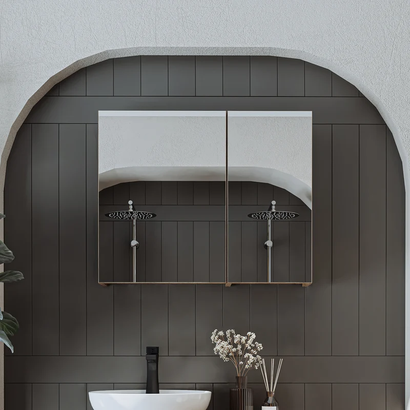 Roomart Badezimmer Spiegelschrank GUSTO, 75, 90 oder 105 cm, mit Soft-Close, in 2 Farben