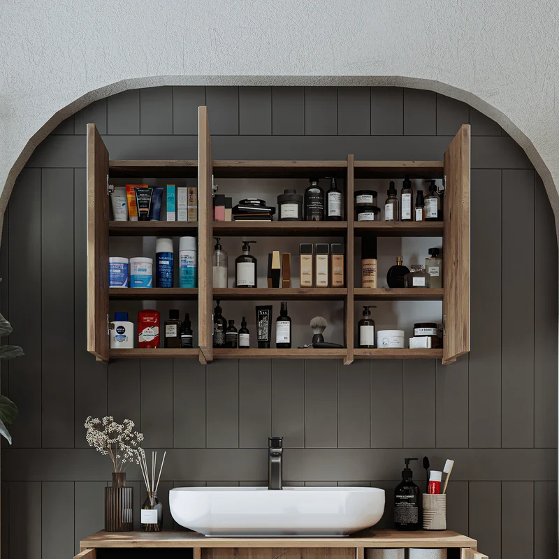 Roomart Badezimmer Spiegelschrank GUSTO, 75, 90 oder 105 cm, mit Soft-Close, in 2 Farben
