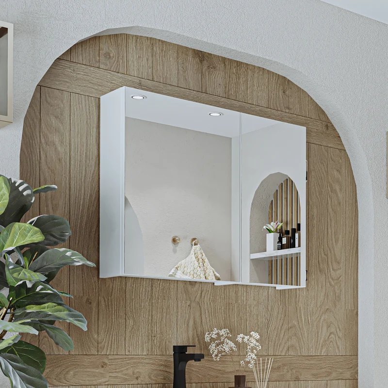 Roomart Badezimmer Spiegelschrank GUSTO, 75, 90 oder 105 cm, mit Soft-Close, in 2 Farben