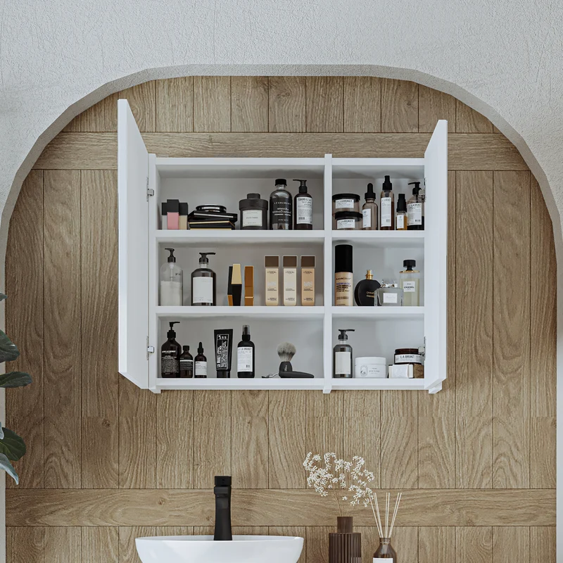 Roomart Badezimmer Spiegelschrank GUSTO, 75, 90 oder 105 cm, mit Soft-Close, in 2 Farben