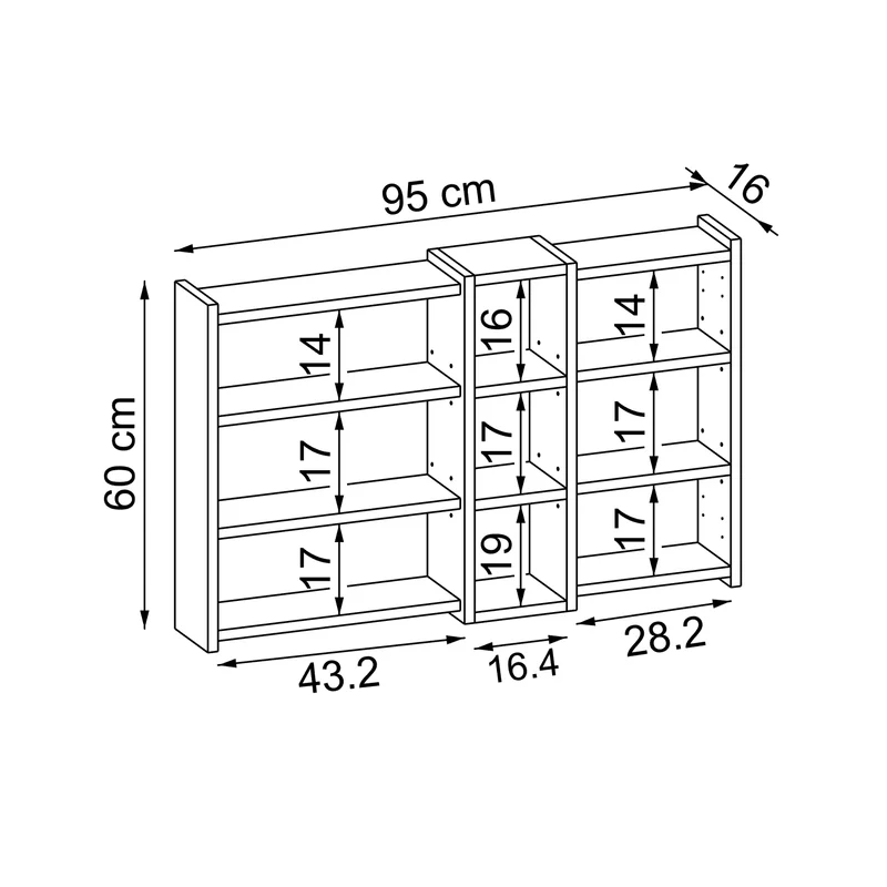 Roomart Spiegelschrank LOTUS, 65 / 75 / 95 cm, mit offenem Regal und Soft-Close, in Eiche