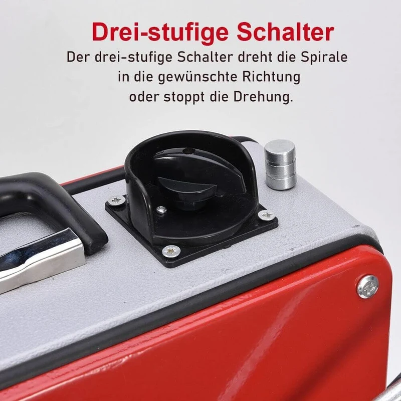 Rohrreiniger 500W mit 16mm 29M Spirale, Ø30-100mm Rohrreinigungsmaschine