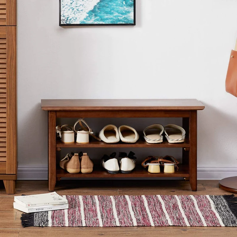 Schuhregal aus Massivholz (4 Größen und 2 Farben erhältlich)