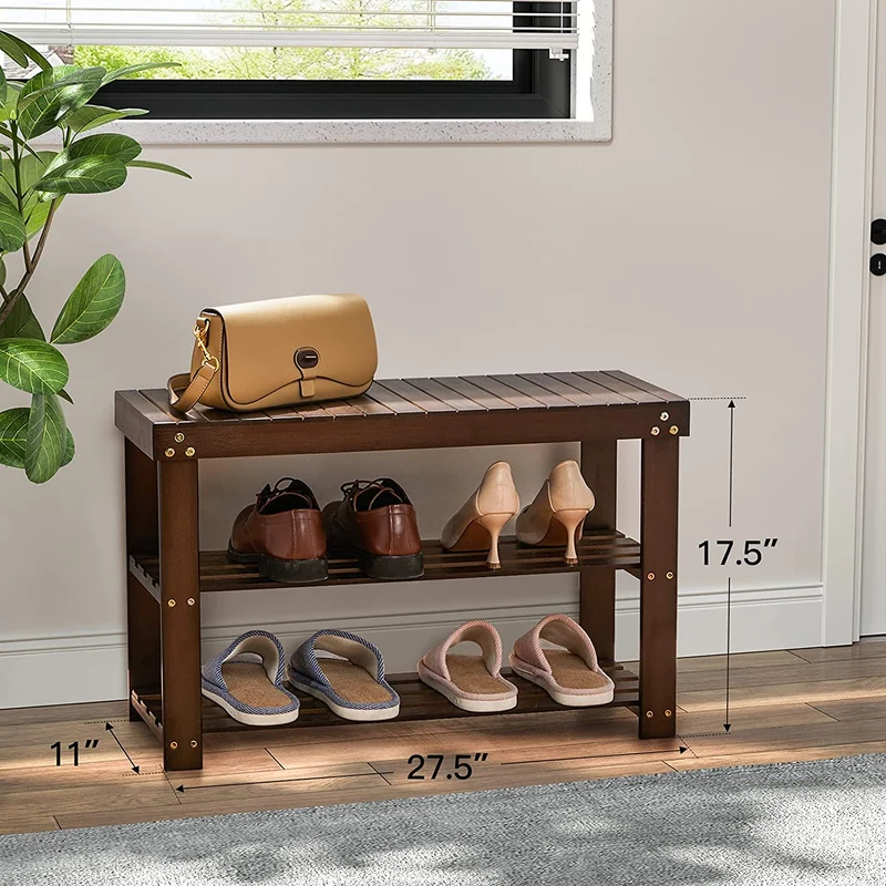 Bambus Schuhregal Bank Organizer Regal