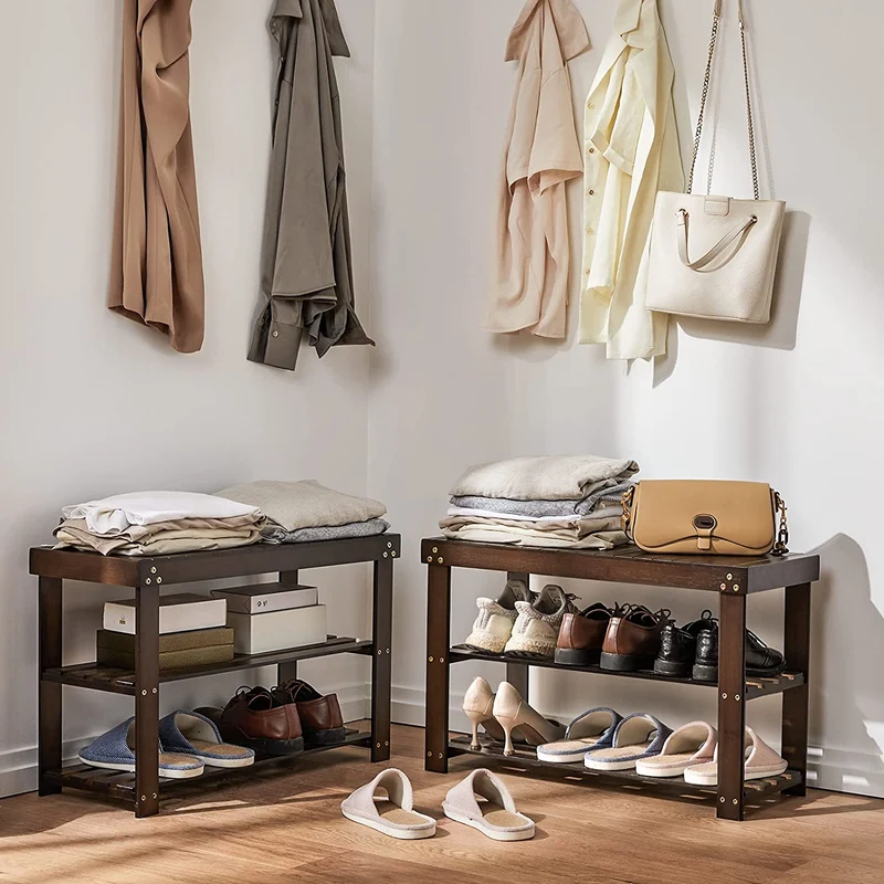 Bambus Schuhregal Bank Organizer Regal