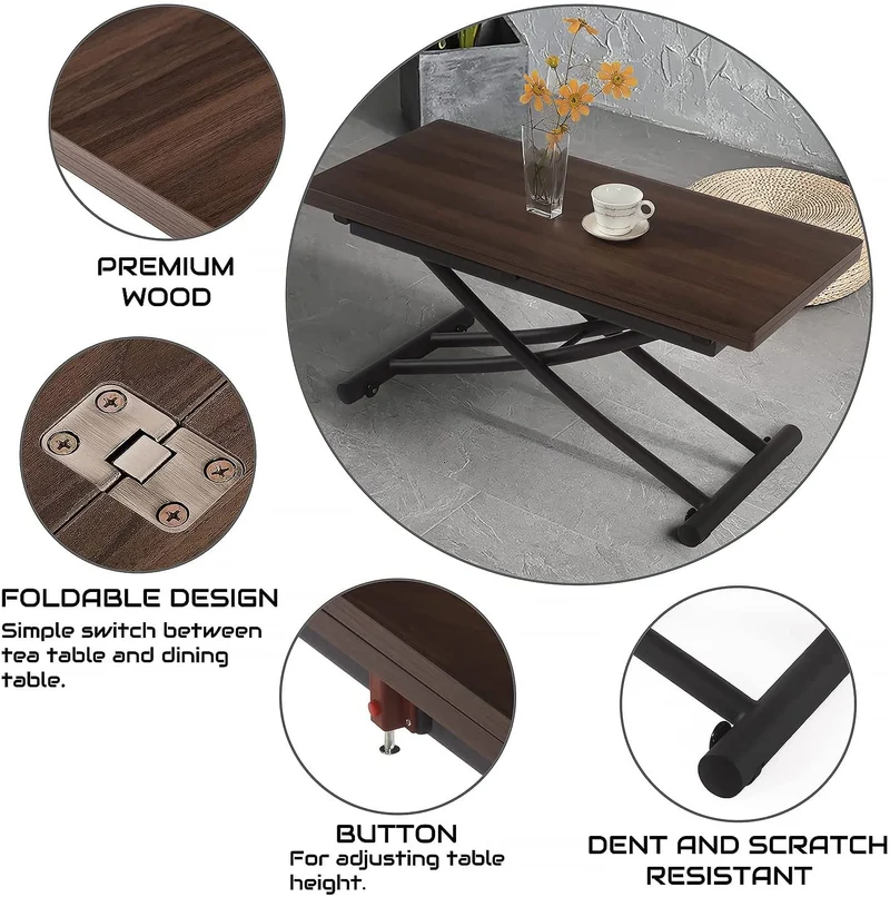 2-in-1 multifunktionaler Couchtisch und Esstisch