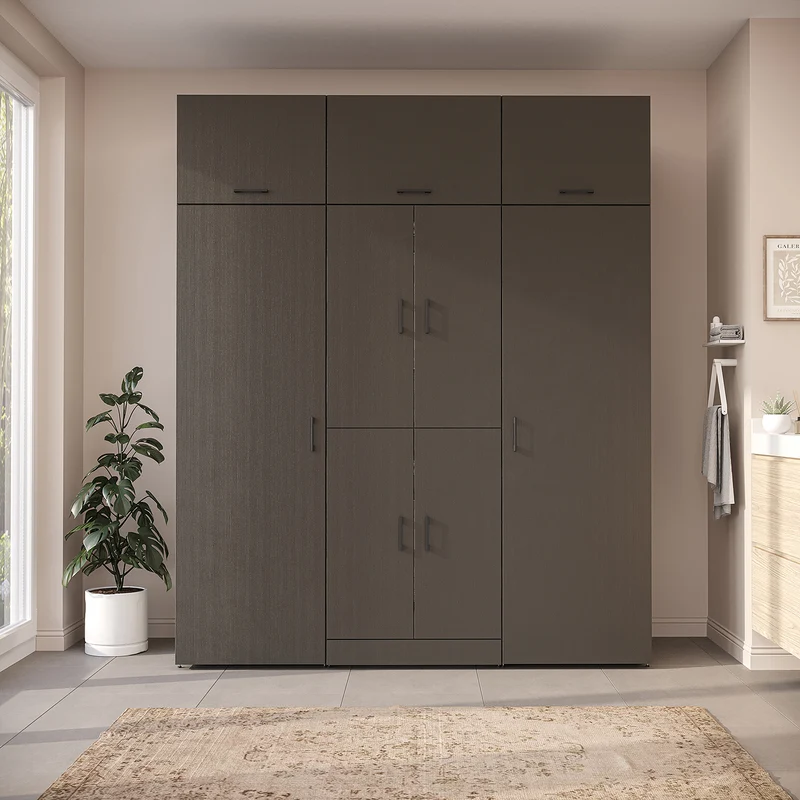 Roomart wasmachinekast DORA-I, 190 cm breed, voor wasmachine en droger met 2 hoge kasten, in 5 kleuren