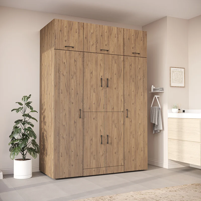 Roomart wasmachinekast DORA-I, 160 cm breed, voor wasmachine en droger met 2 hoge kasten, in 5 kleuren