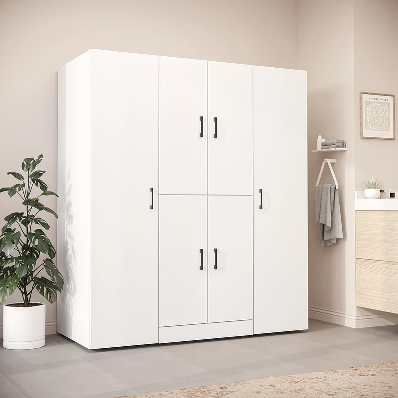 Roomart wasmachinekast DORA-I, 160 cm breed, voor wasmachine en droger met 2 hoge kasten, in 5 kleuren