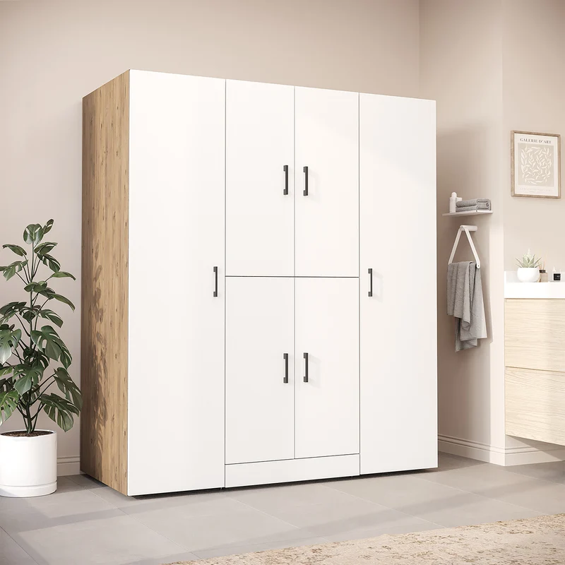 Roomart wasmachinekast DORA-I, 160 cm breed, voor wasmachine en droger met 2 hoge kasten, in 5 kleuren