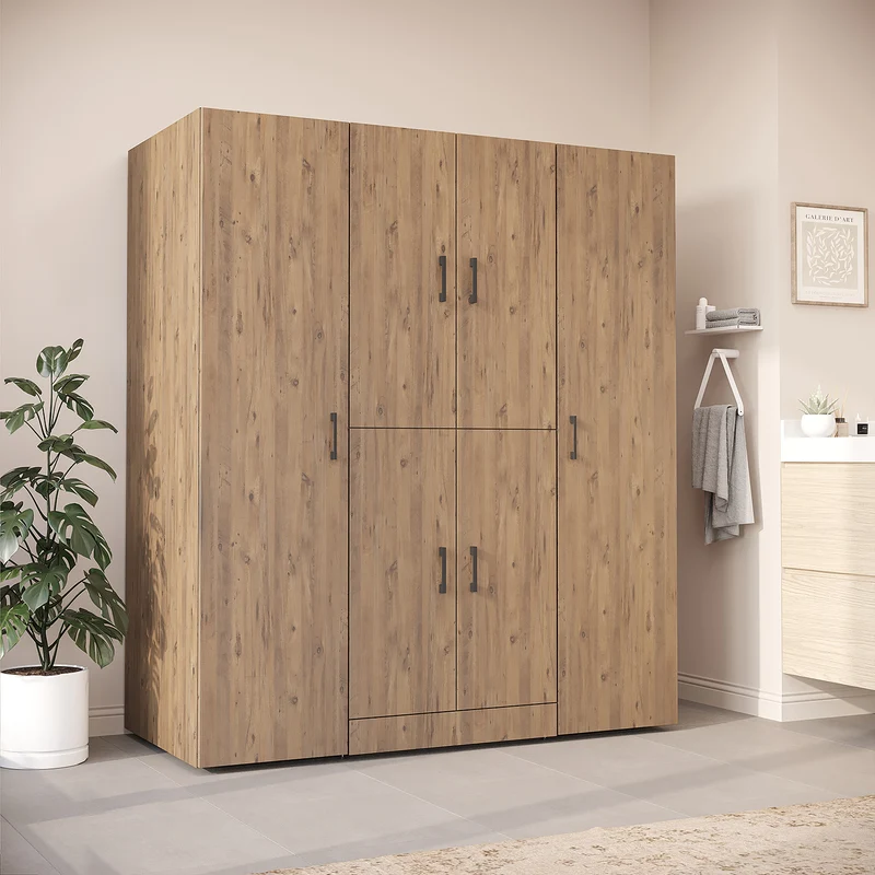 Roomart wasmachinekast DORA-I, 160 cm breed, voor wasmachine en droger met 2 hoge kasten, in 5 kleuren