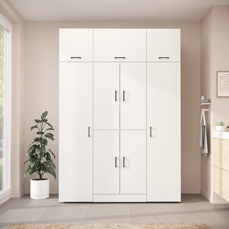 Roomart wasmachinekast DORA-I, 160 cm breed, voor wasmachine en droger met 2 hoge kasten, in 5 kleuren