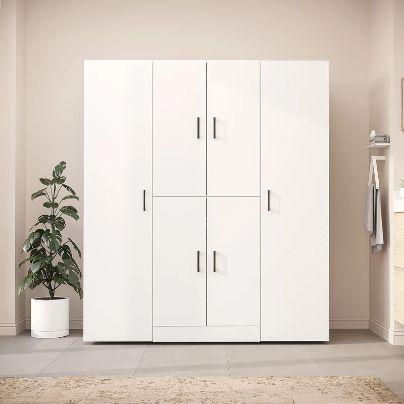 Roomart wasmachinekast DORA-I, 160 cm breed, voor wasmachine en droger met 2 hoge kasten, in 5 kleuren