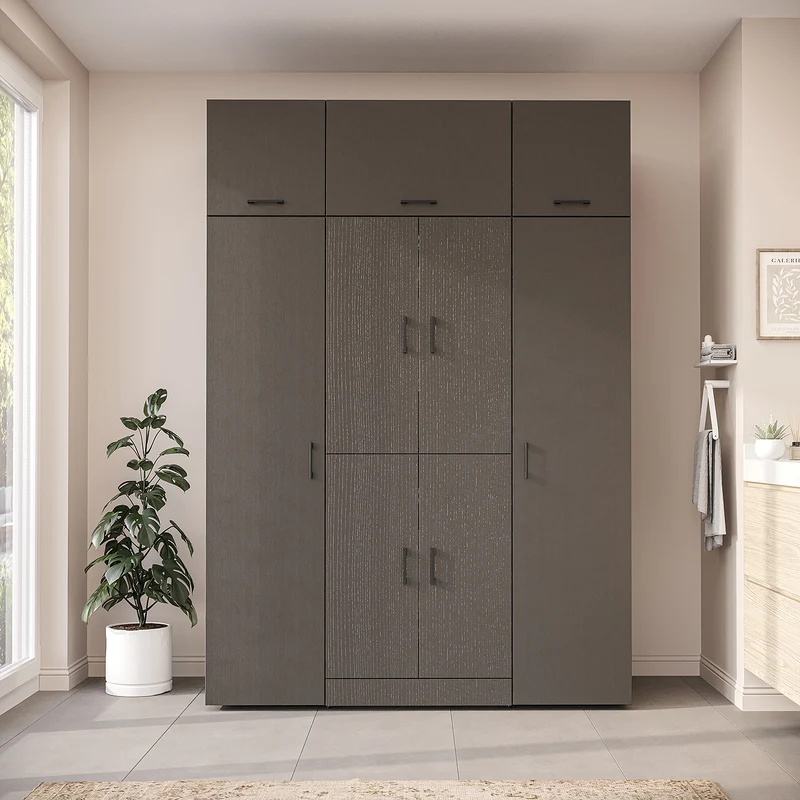 Roomart wasmachinekast DORA-I, 160 cm breed, voor wasmachine en droger met 2 hoge kasten, in 5 kleuren