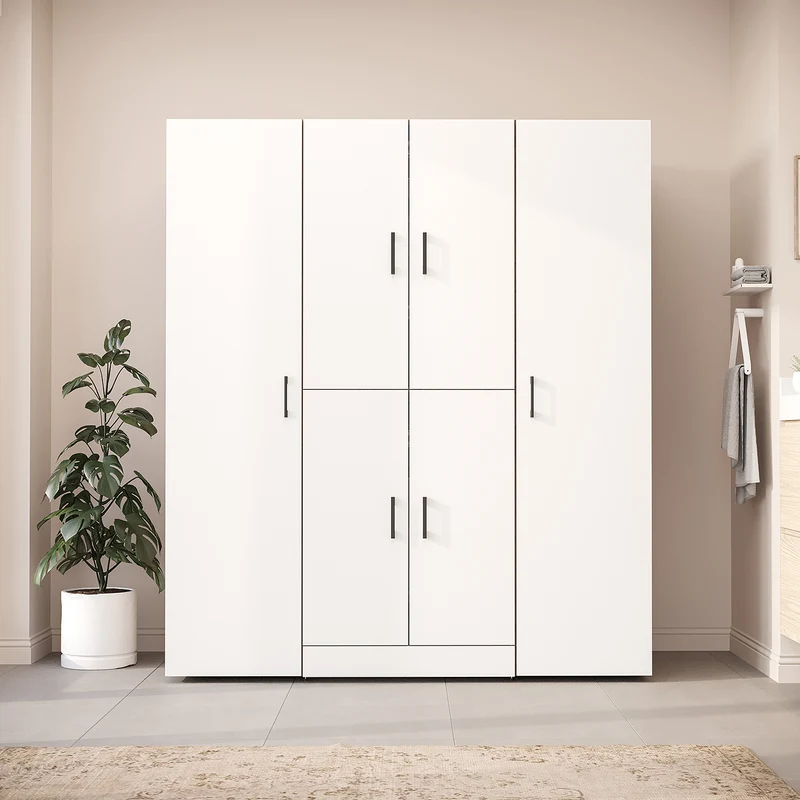 Roomart wasmachinekast DORA-I, 160 cm breed, voor wasmachine en droger met 2 hoge kasten, in 5 kleuren