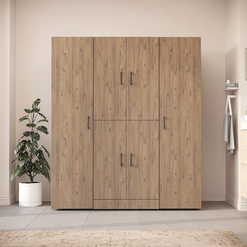 Roomart wasmachinekast DORA-I, 160 cm breed, voor wasmachine en droger met 2 hoge kasten, in 5 kleuren