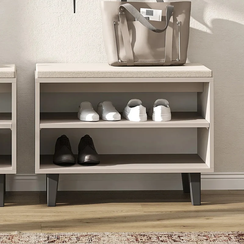 Roomart Sitzbank NORD mit 2 offenen Schuhfächern und Sitzkissen, 73,6 cm, in 2 Farben
