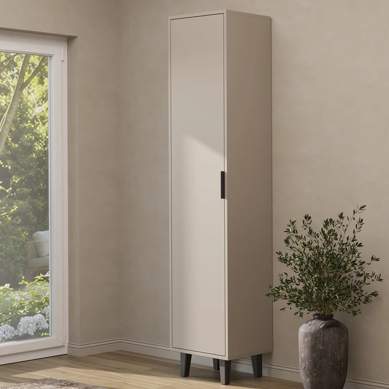 Roomart Hochschrank NORD, 199 cm, mit Tür und 5 Fächern, in 2 Farben