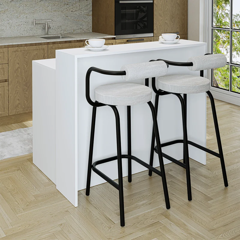 Roomart Kücheninsel CORTADO, 120 cm, moderner Bartisch mit Stauraum, in 4 Farben