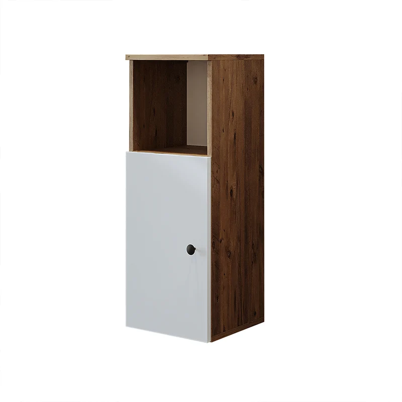 Roomart 4-delige badkamermeubelset LOTUS, 65 cm, met ronde opzetwastafel en hoge kast, in 3 kleuren