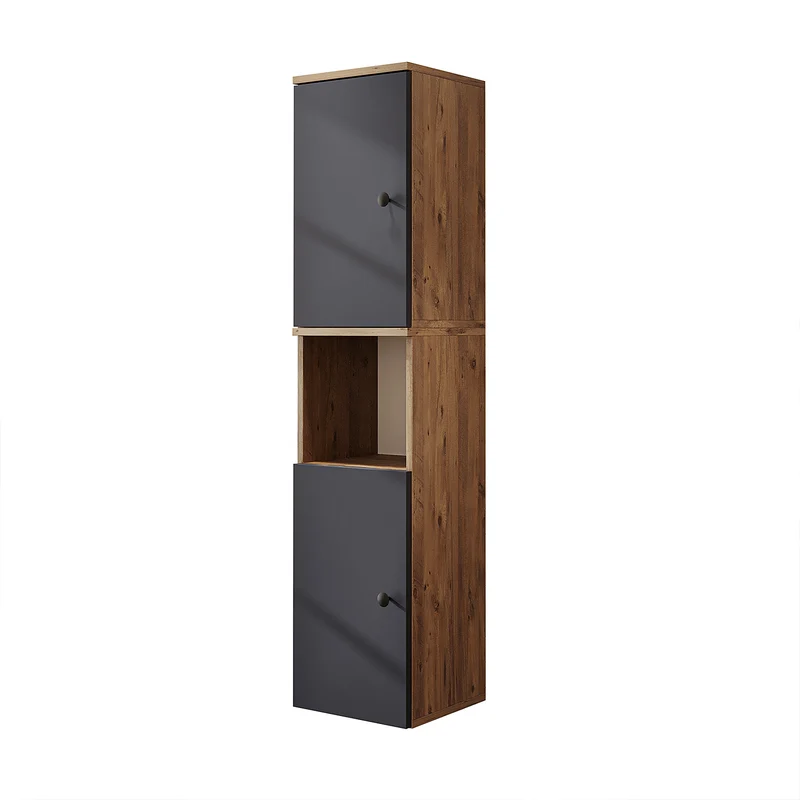 Roomart 4-delige badkamermeubelset LOTUS, 95 cm, met ovale opbouwkom en hoge kast, in 3 kleuren