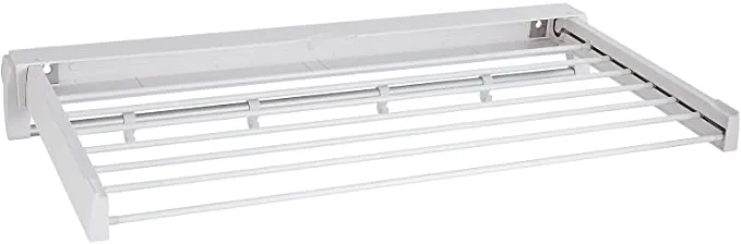 Zusammenklappbarer Wand-Wäscheständer mit 7 Trockenstangen