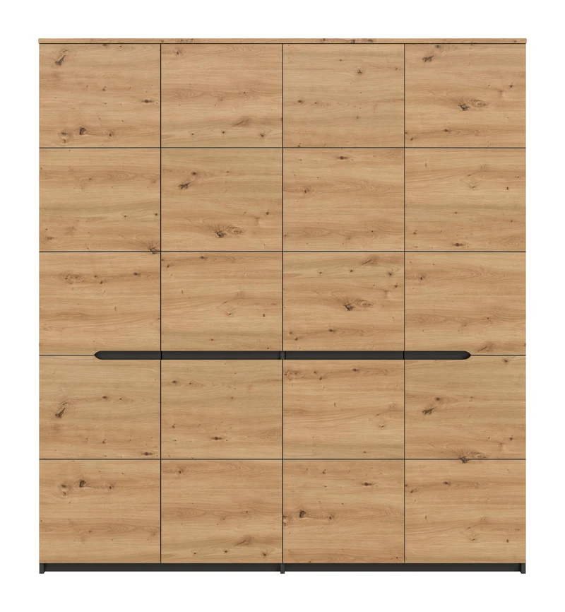 Homes & Jones Kleiderschrank 180 cm breit, Schlafzimmerschrank 4-türig